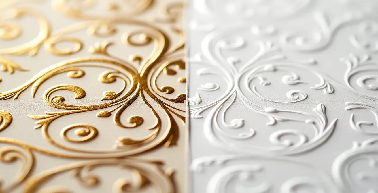 Comparison of ornate serif typography versus minimalist sans-serif in beauty branding