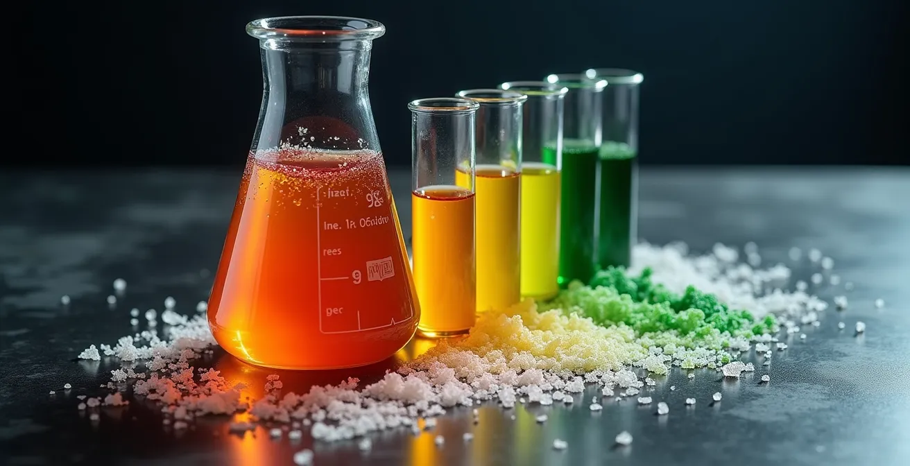 pH testing during molecular spherification in professional kitchen