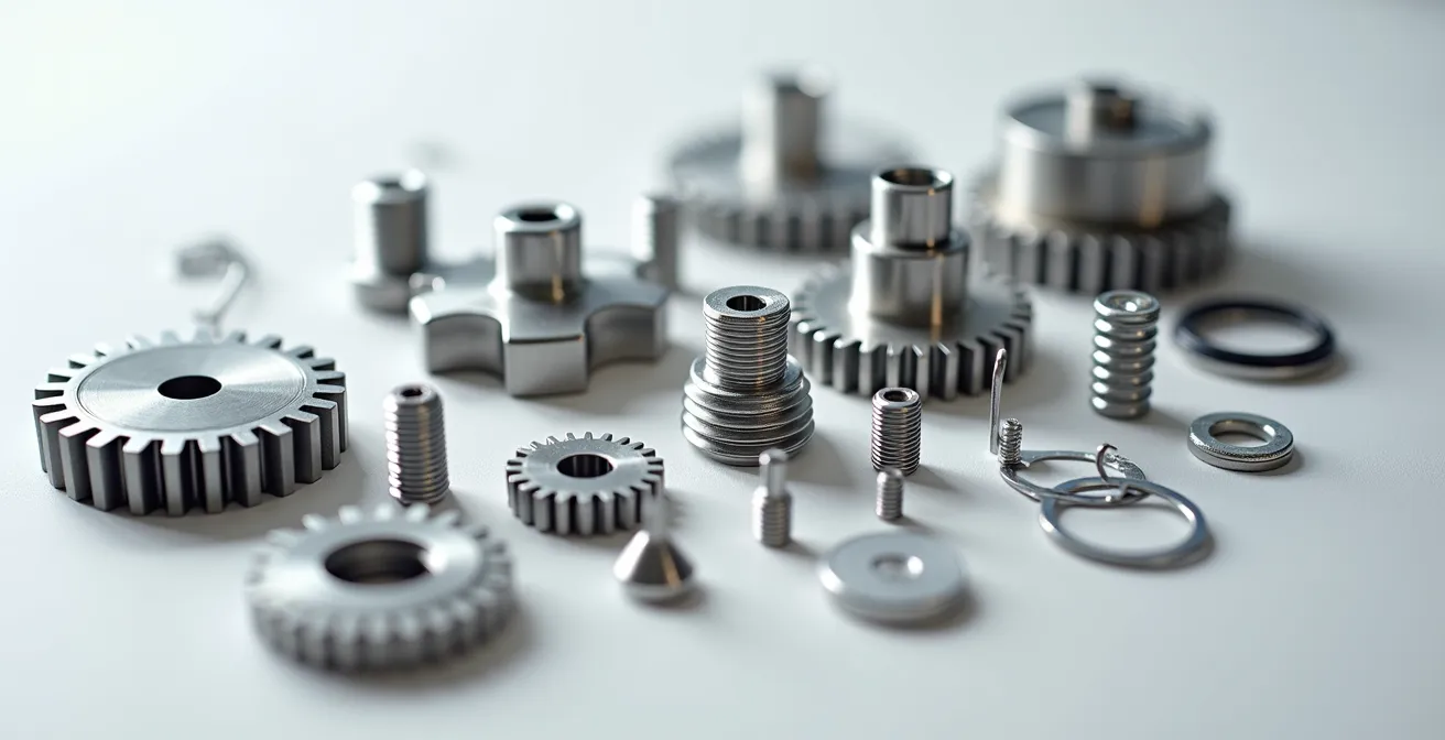 Detailed macro shot of manufacturing components during value analysis